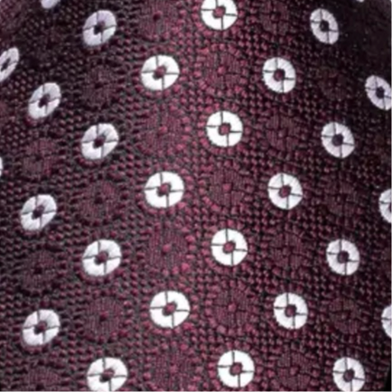 Maroon White Necktie Set
