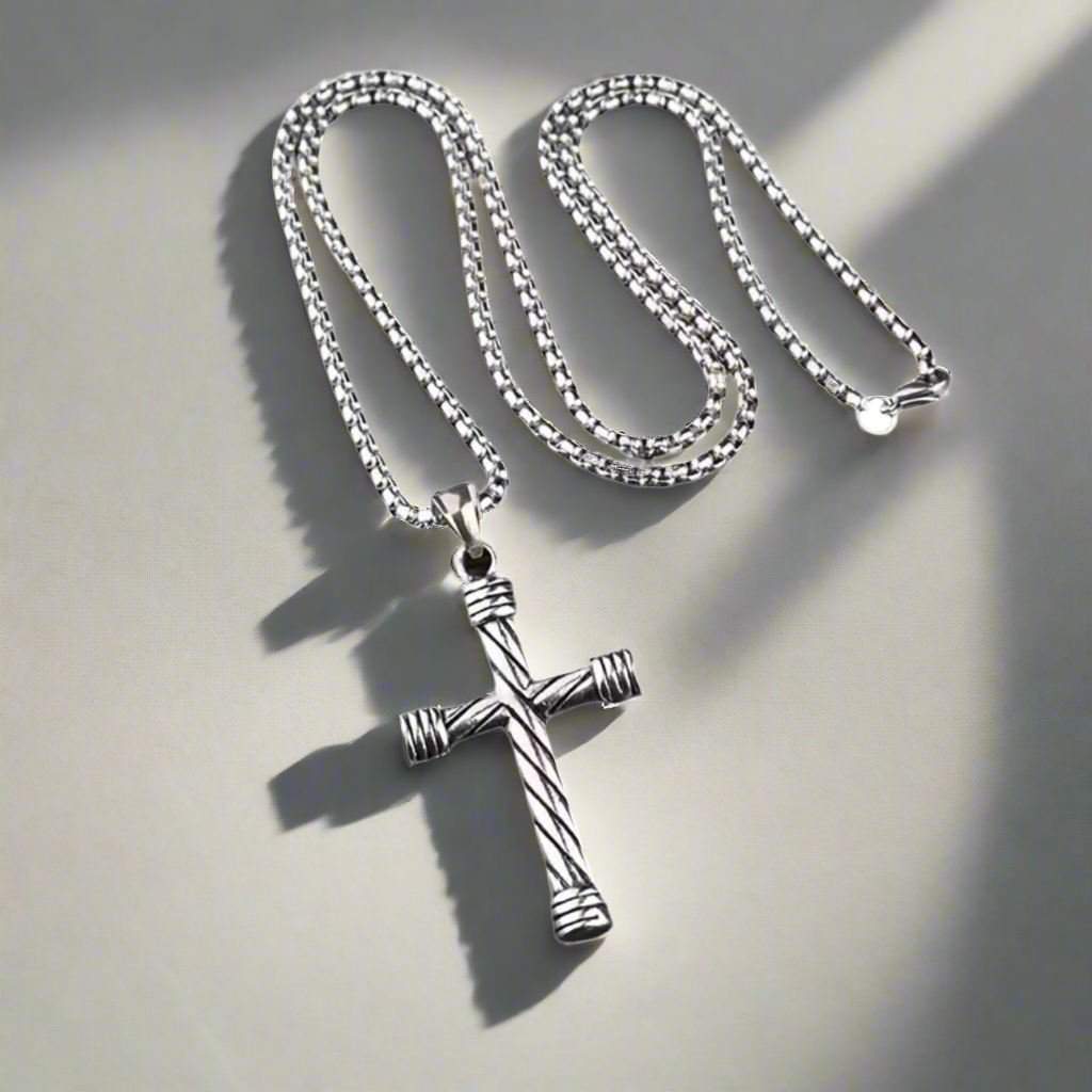 Spiral Cross Necklace