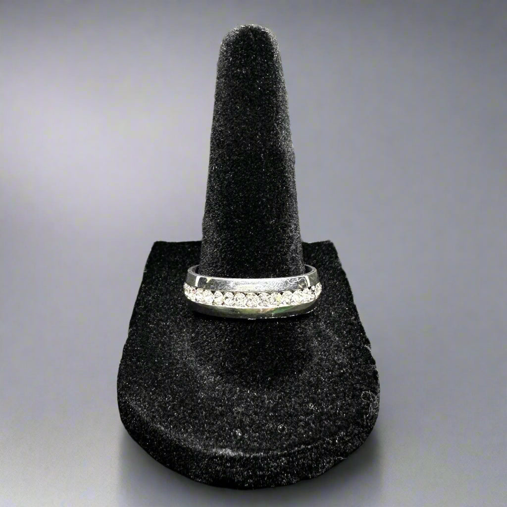 Rhinestone Titanium Band