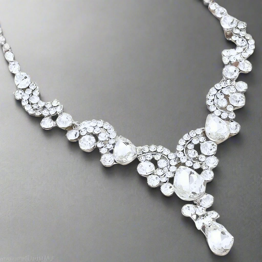 Clear Rainbow Scroll Jewelry Set