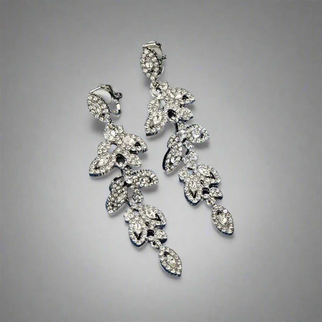 Leaves Exaggerated Clip Earrings