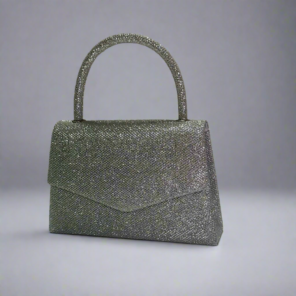 Silver Evening Bag & Jewelry Set