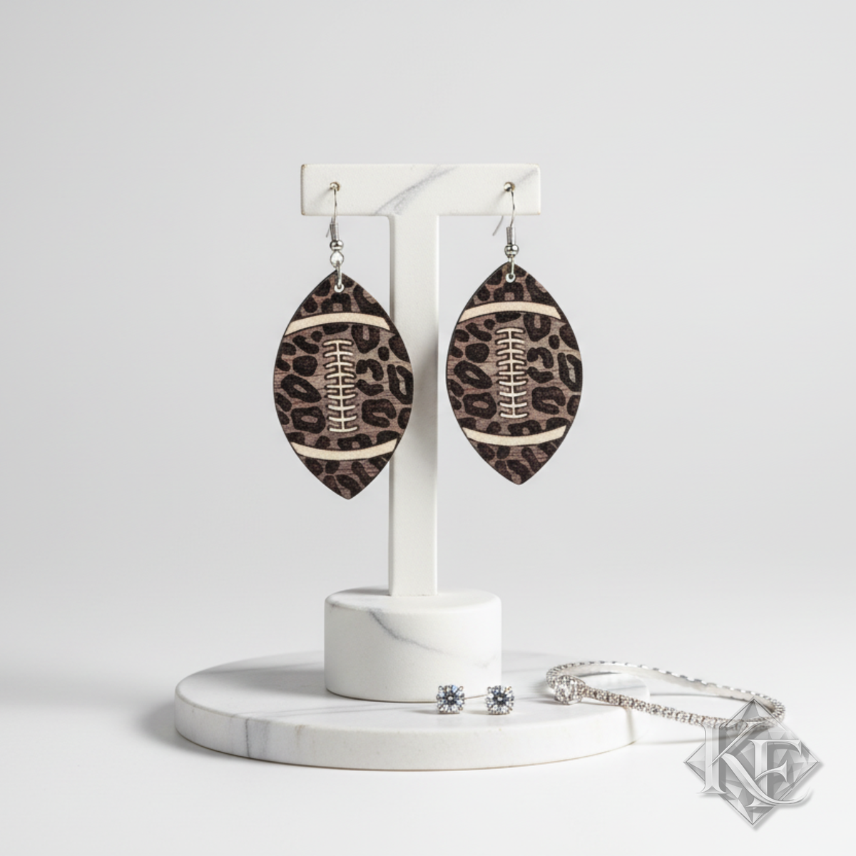 Football Animal Print Earrings