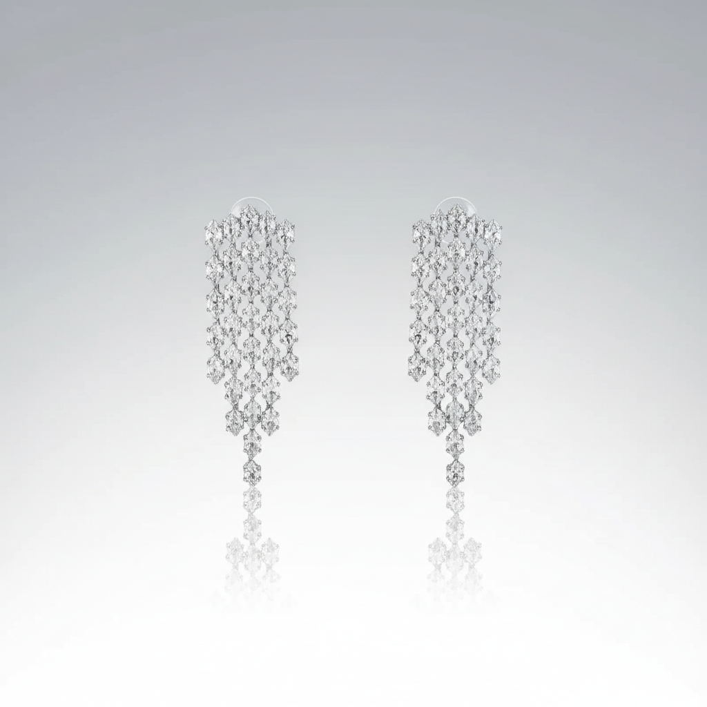 Water Drop Tassel Earrings