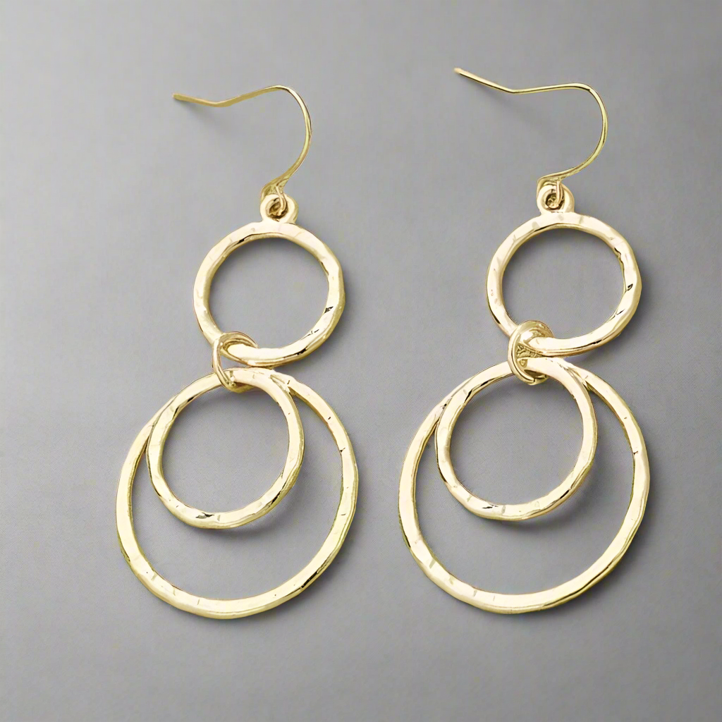 Gold Circle Earrings