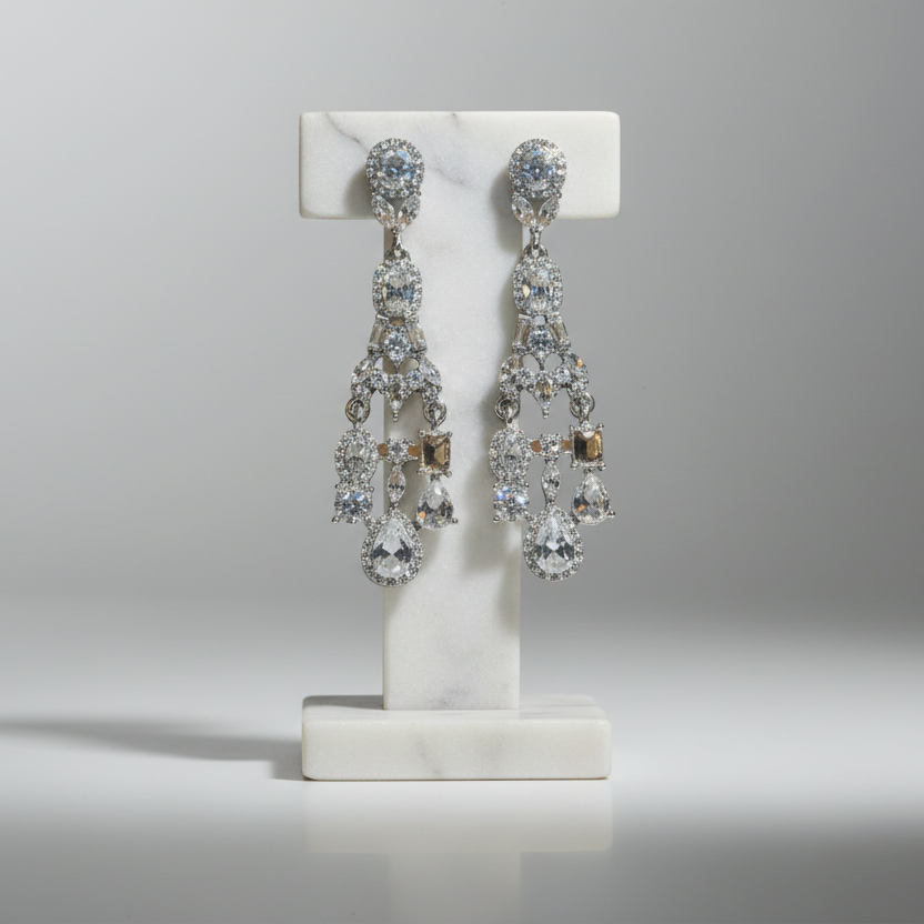 Geometric Chandelier Earrings