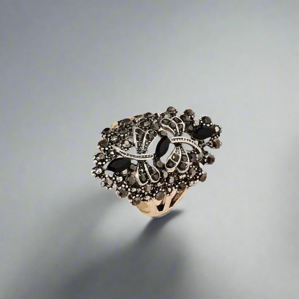 Dragonfly Black All-Fit Ring