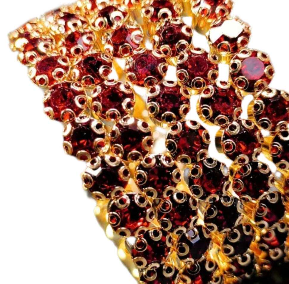 Flexible 5 Row Bracelets-Gold Setting