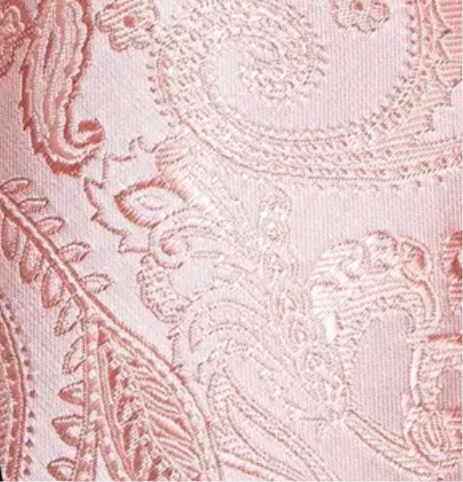 Blush Pink Paisley Necktie Set