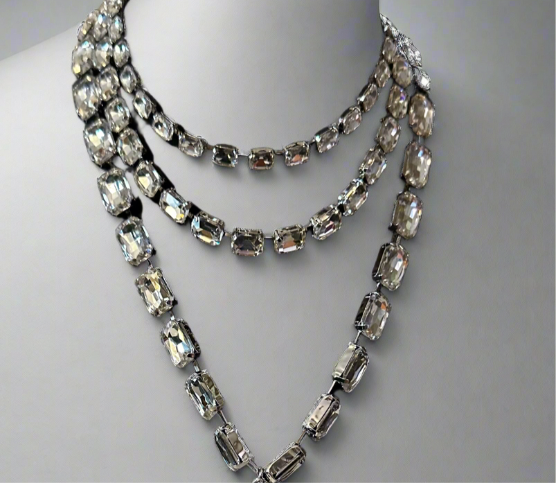 Layered Rhinestone Necklace