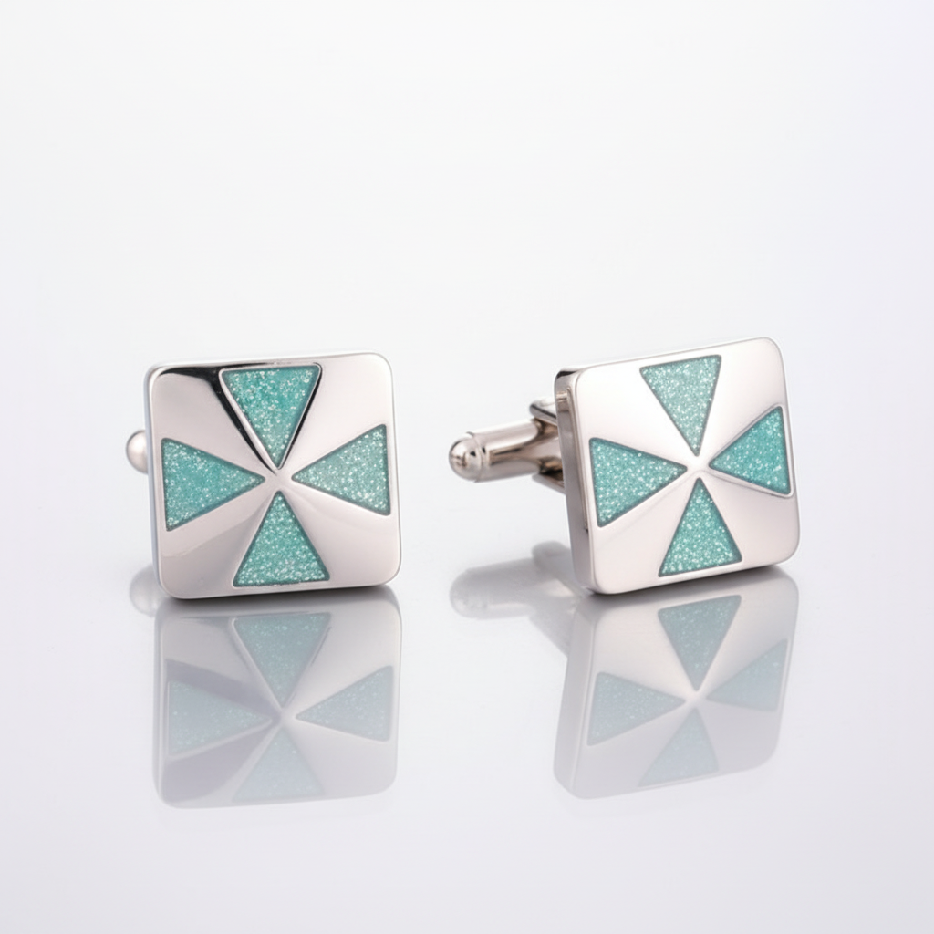 Pinwheel Green Cufflinks