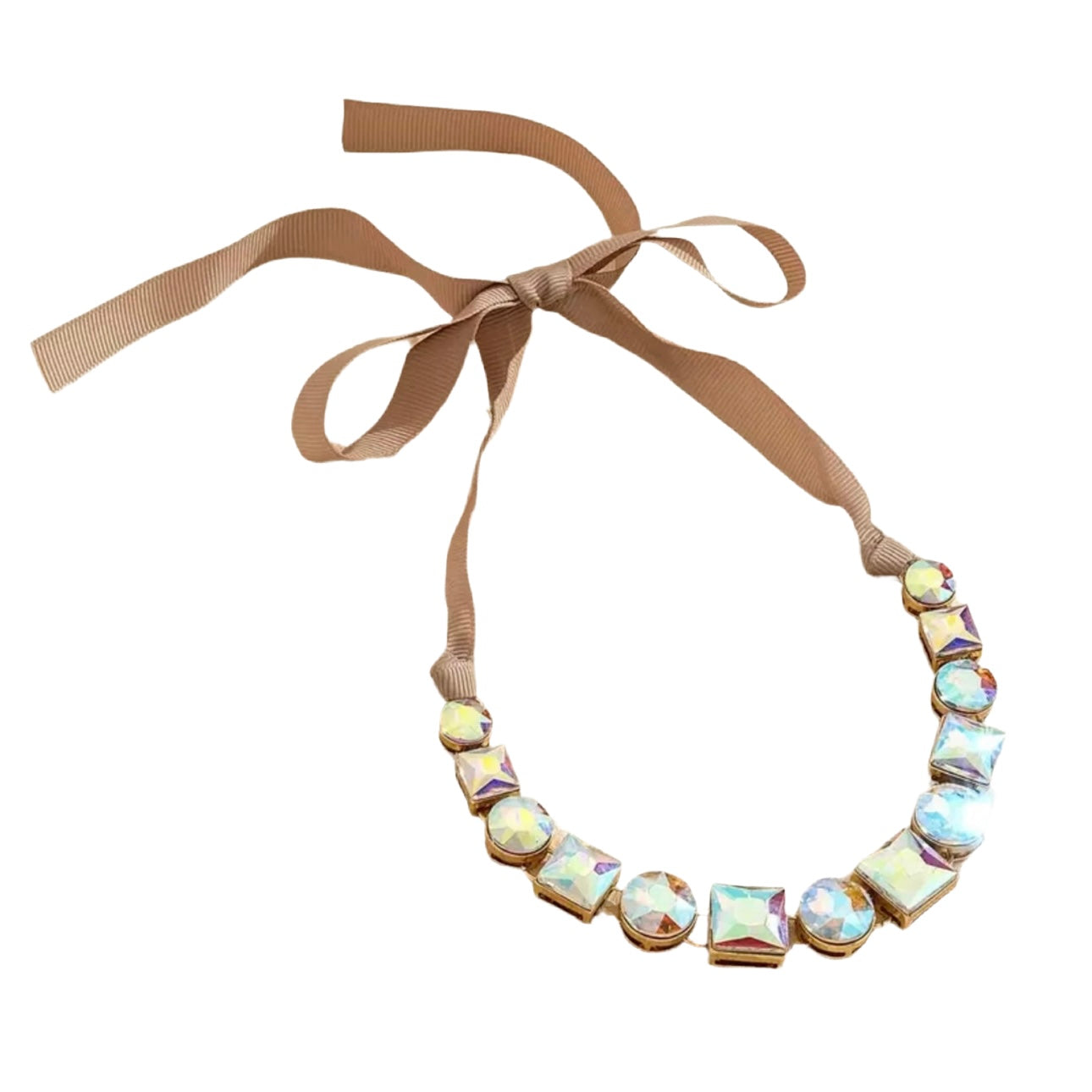 Iridescent Ribbon Necklace