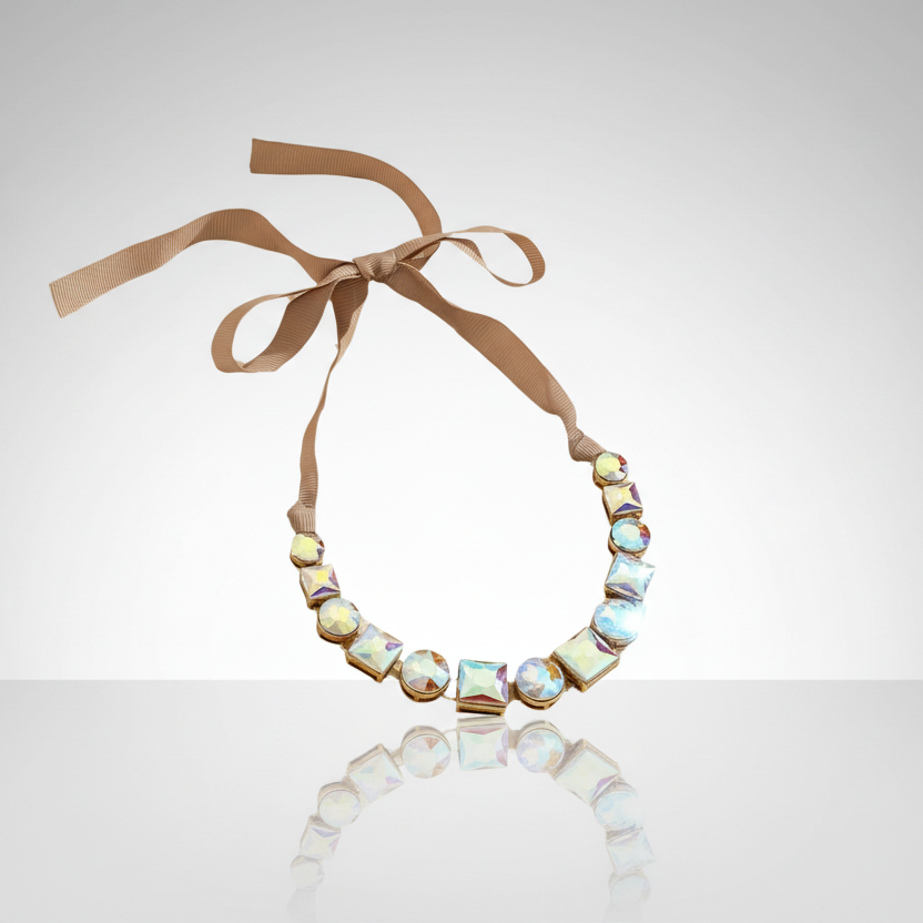 Iridescent Ribbon Necklace