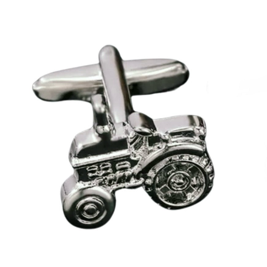 Tractor Silver Cufflinks