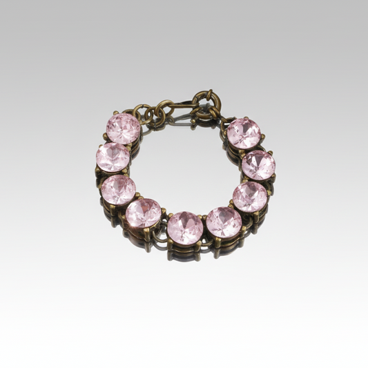 Pink Rhinestones Tennis Bracelet
