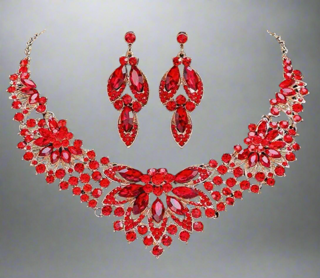Intricate Floral Jewelry Set