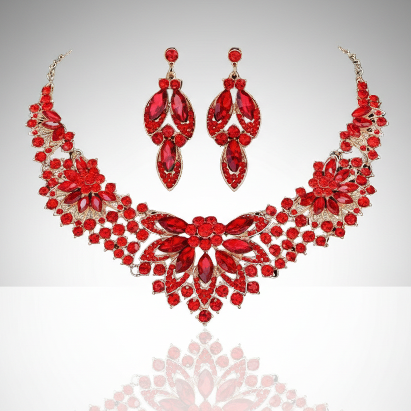 Intricate Floral Jewelry Set