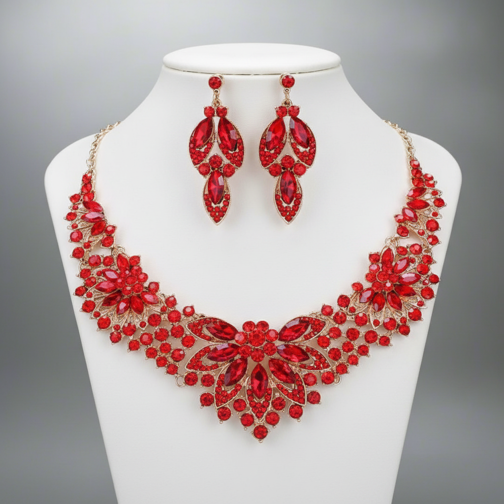 Intricate Floral Jewelry Set
