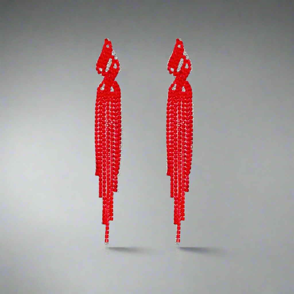 Flame Tassel Earrings