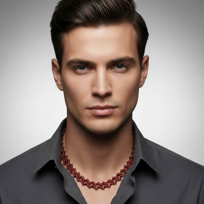 Red & Black Cuban Chain Necklace