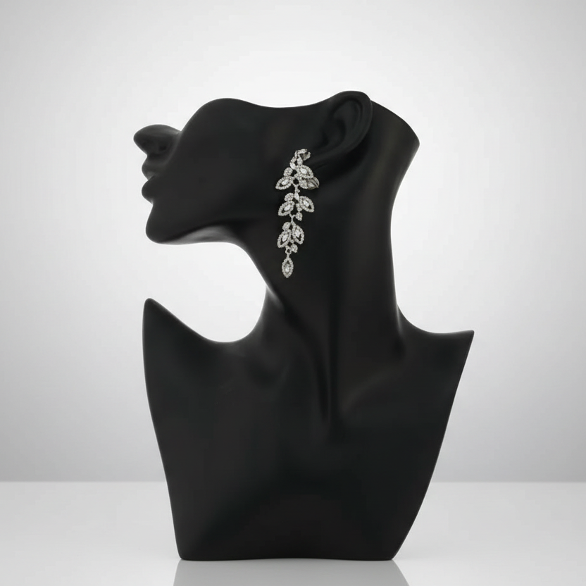 Filigree Leaf Clip Earrings