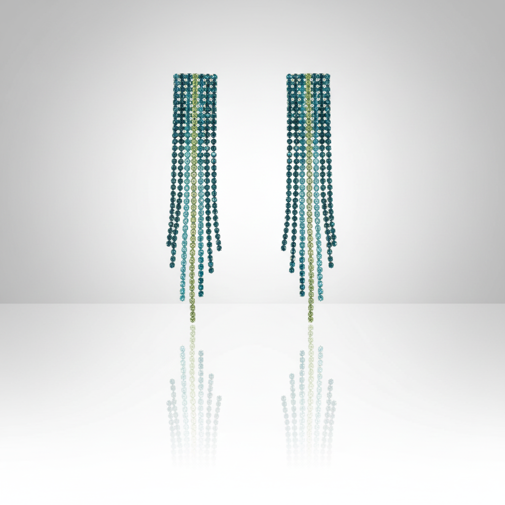 Peacock Tassel Earrings