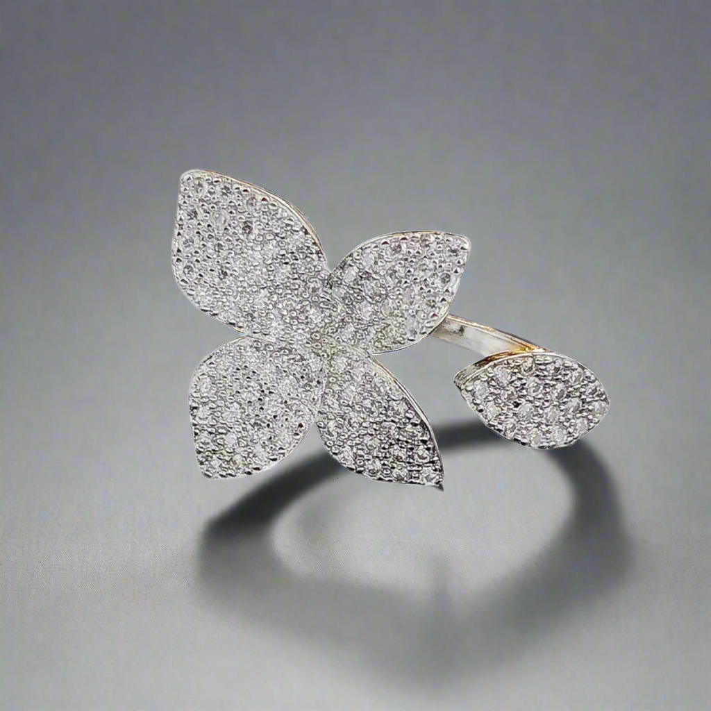 Flowering Silver Petite Ring