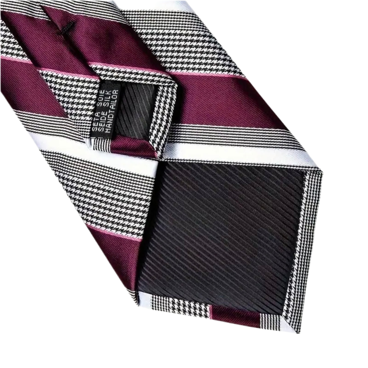 Burgundy Stripe Necktie Set