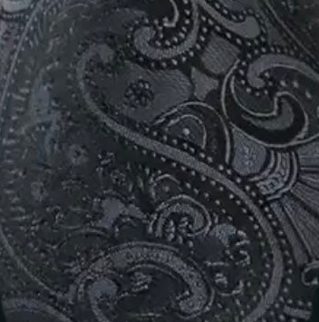 Black Paisley Necktie Set