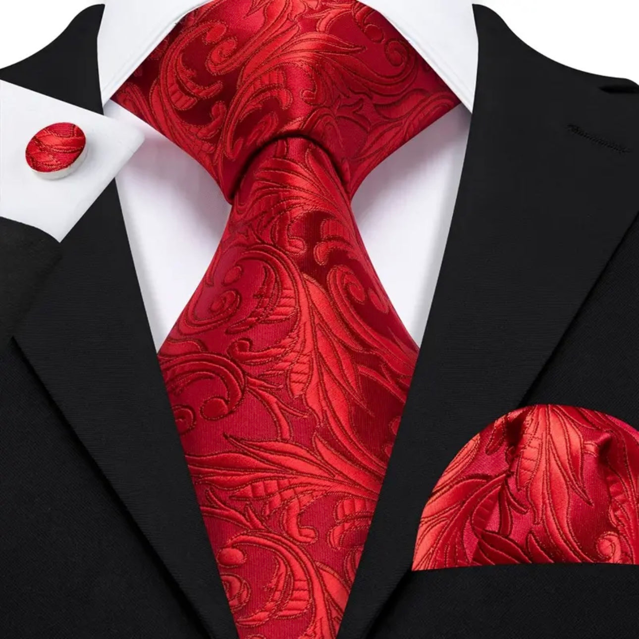 Red Barry Wang Necktie Set
