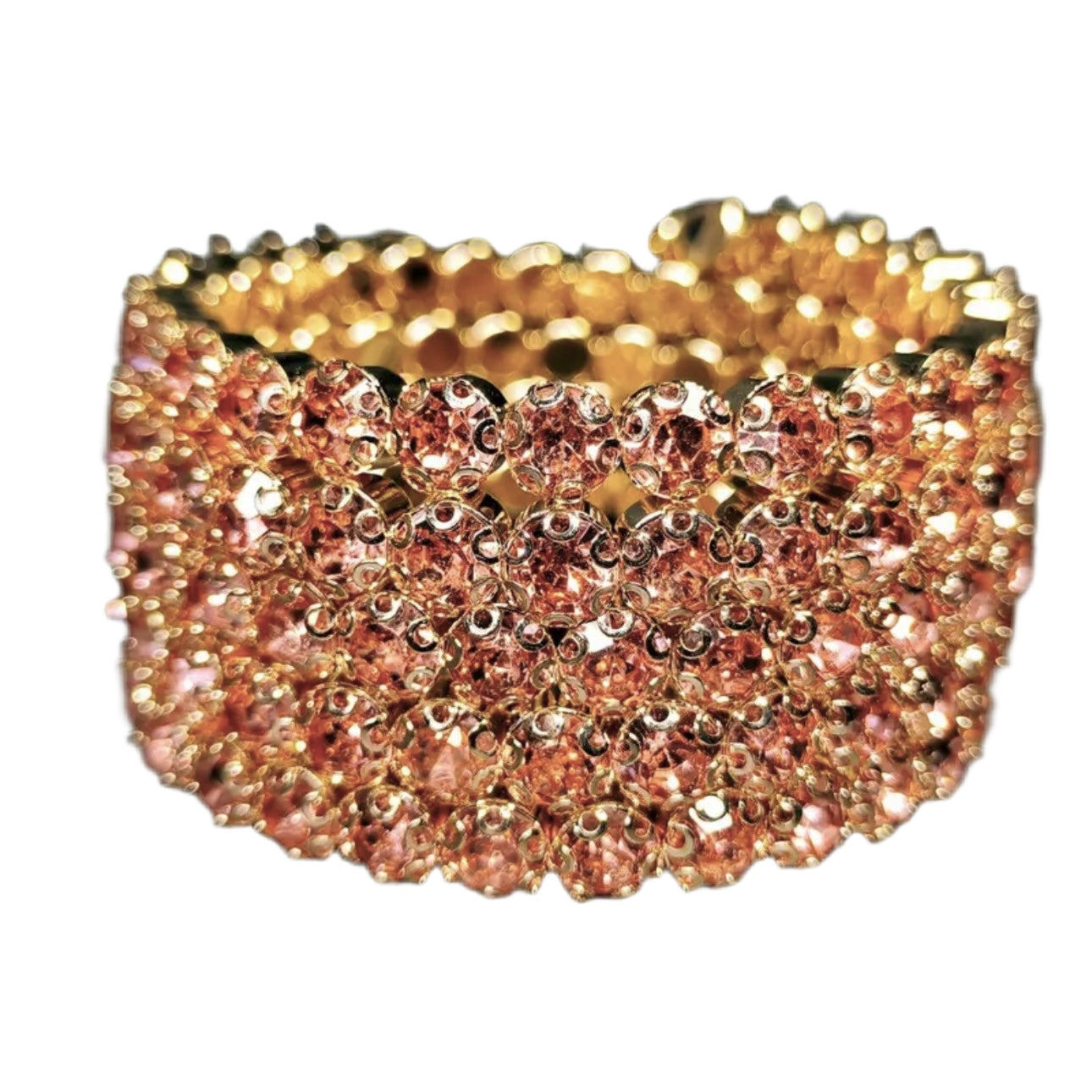 Flexible 5 Row Bracelets-Gold Setting