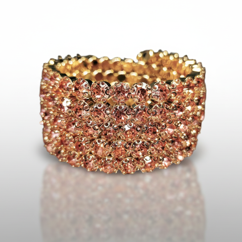 Flexible 5 Row Bracelets-Gold Setting