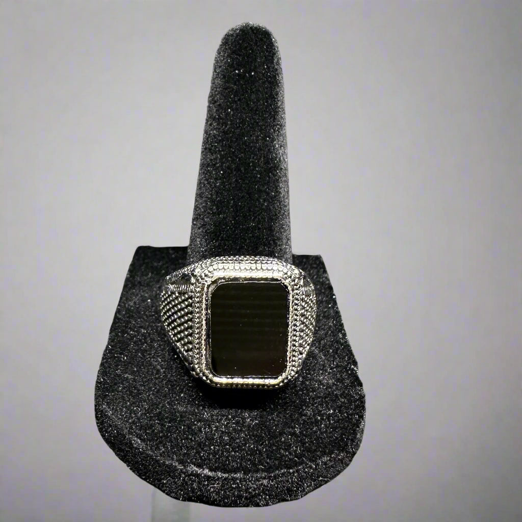 Black & Silver Signet Ring