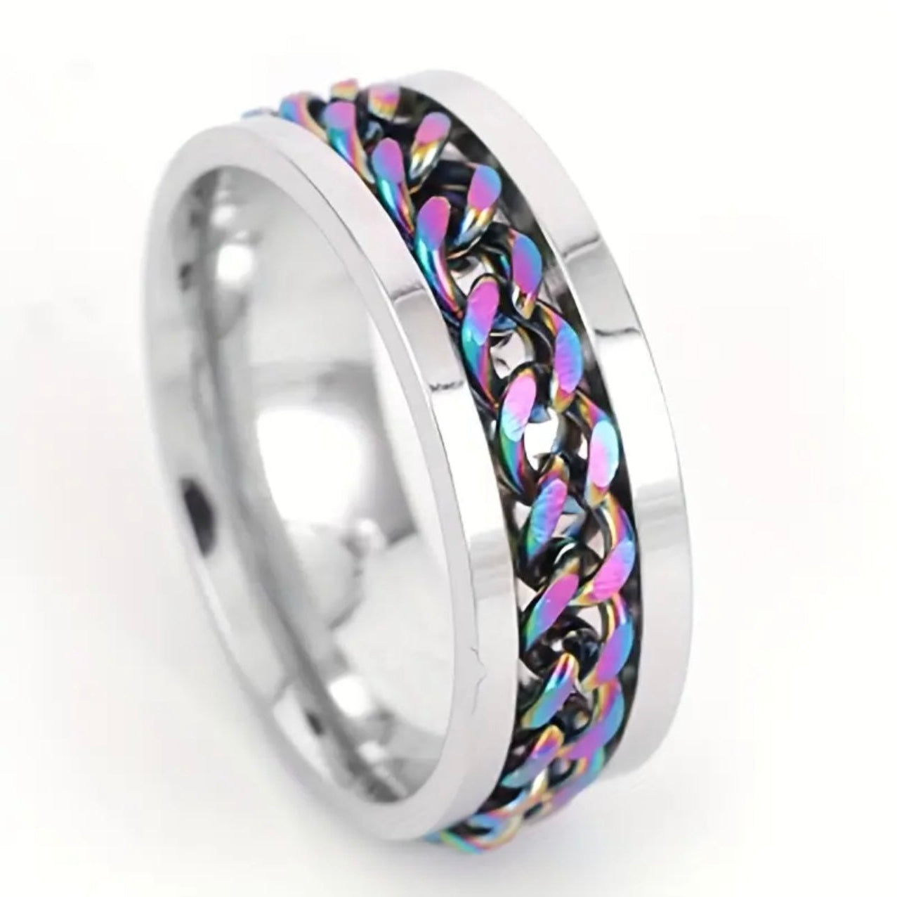 Chain Spinner Stainless Steel  Ring