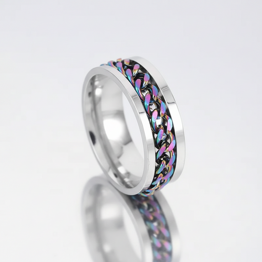 Chain Spinner Stainless Steel Ring
