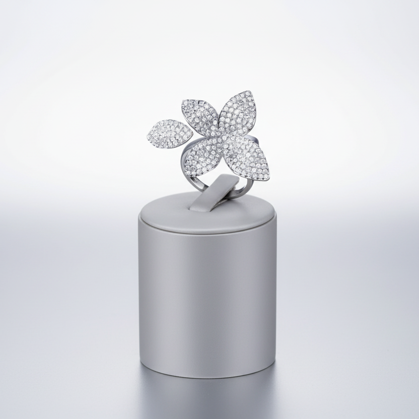 Flowering Silver Petite Ring