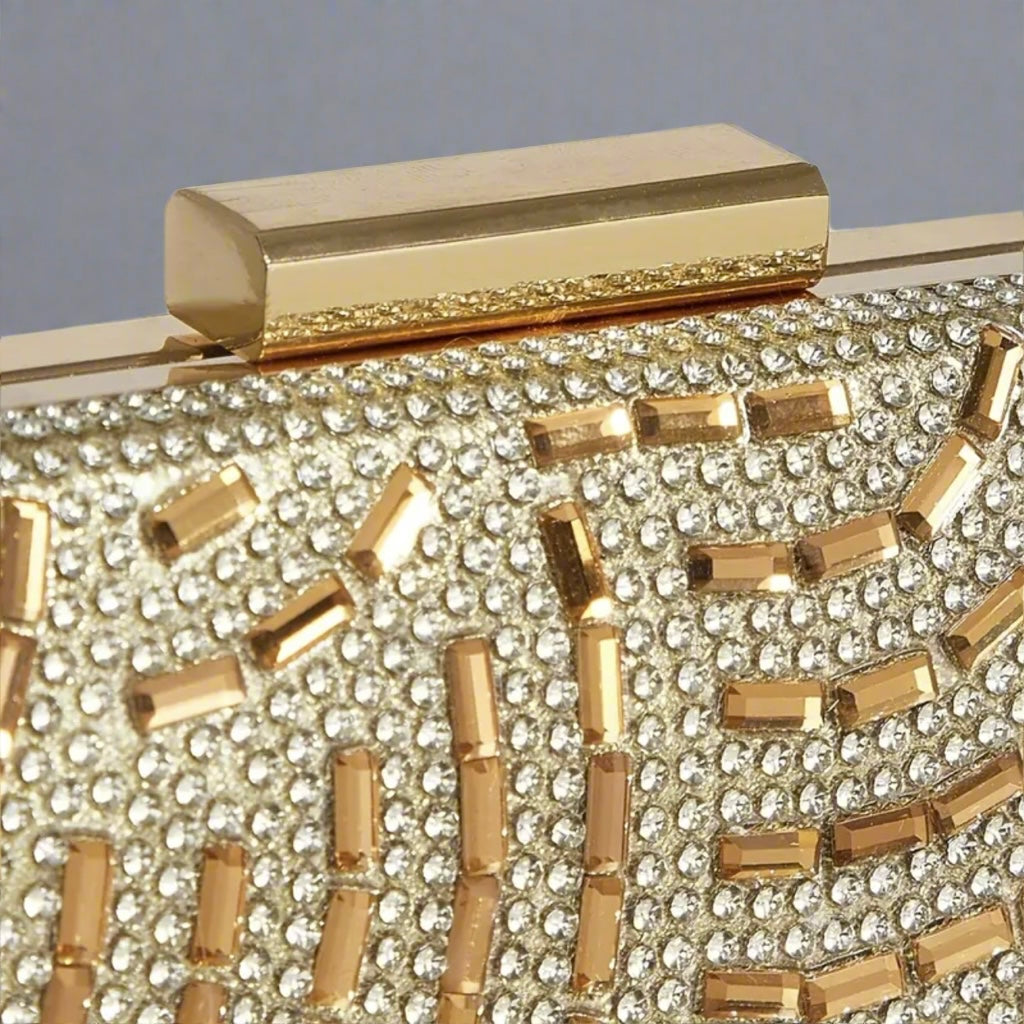 Gold Embellished Clutch Evening Bag