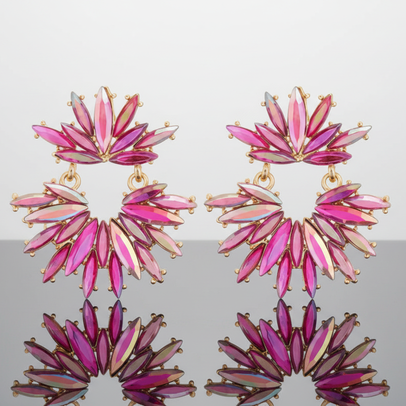 Abstract Iridescent Earrings