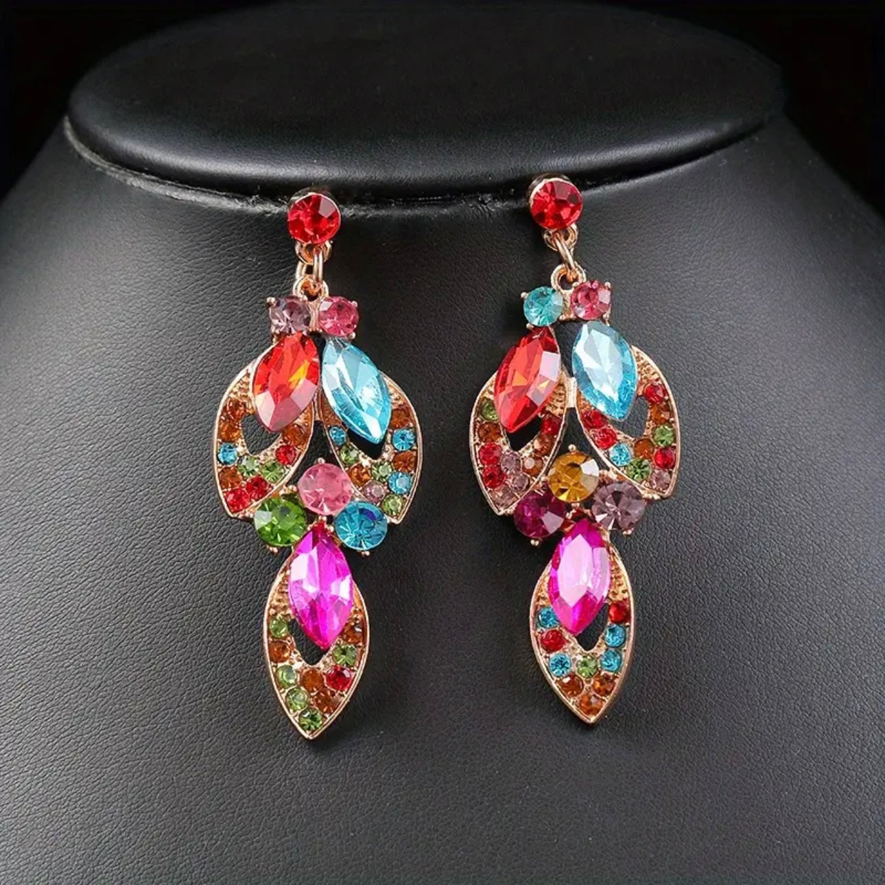 Multicolor Flowers Jewelry Set