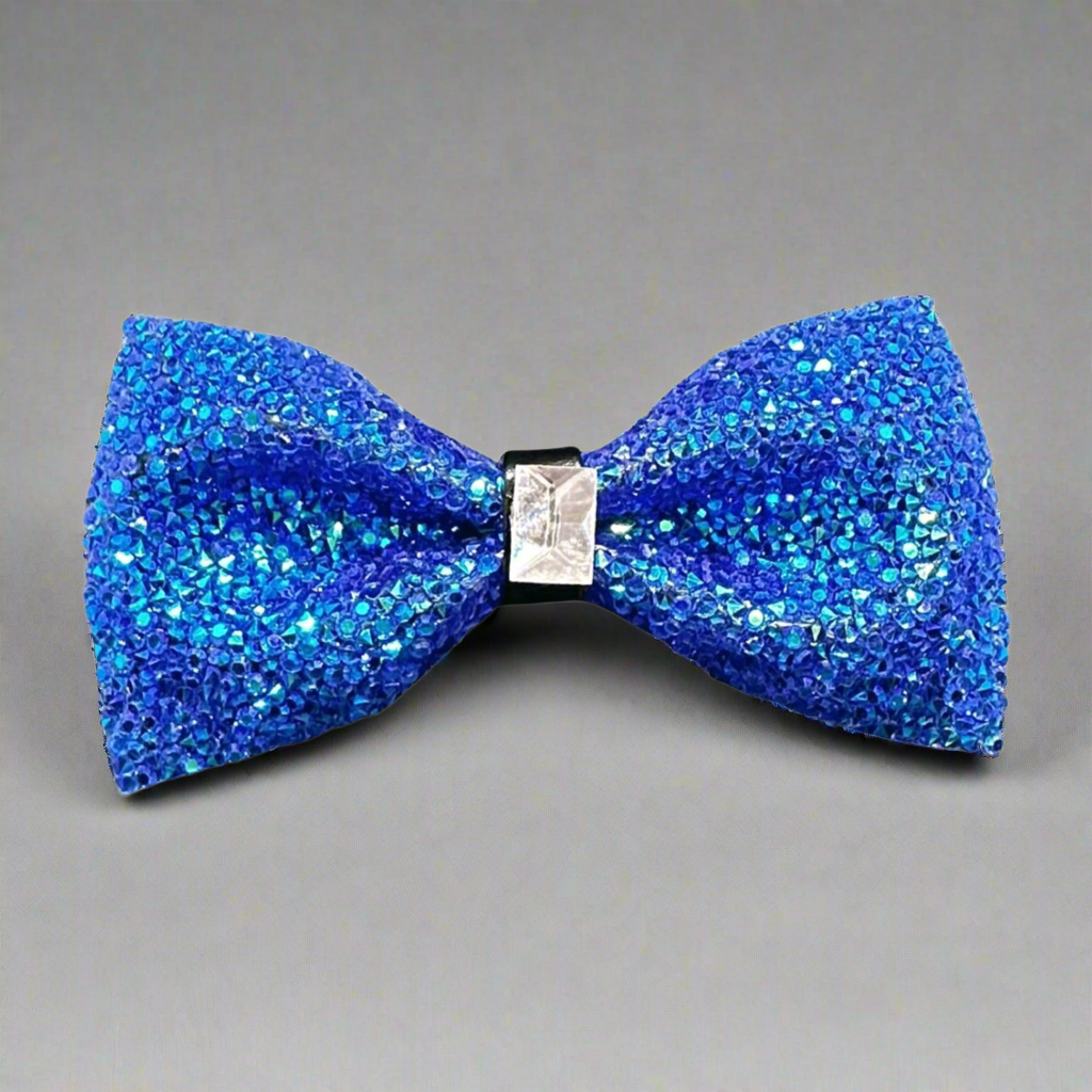 Blue Rhinestone Bowtie