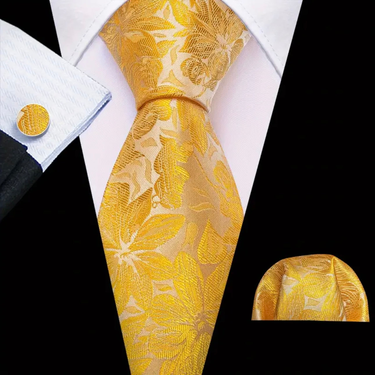 Yellow Barry Wang Necktie Sets