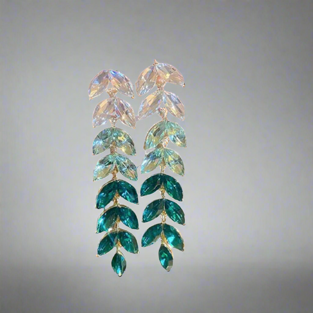 Gradient Green Earrings