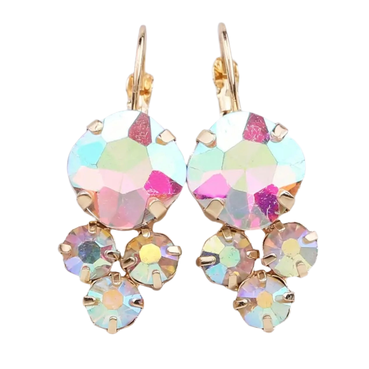 Color Rich Dangle Earrings-Round