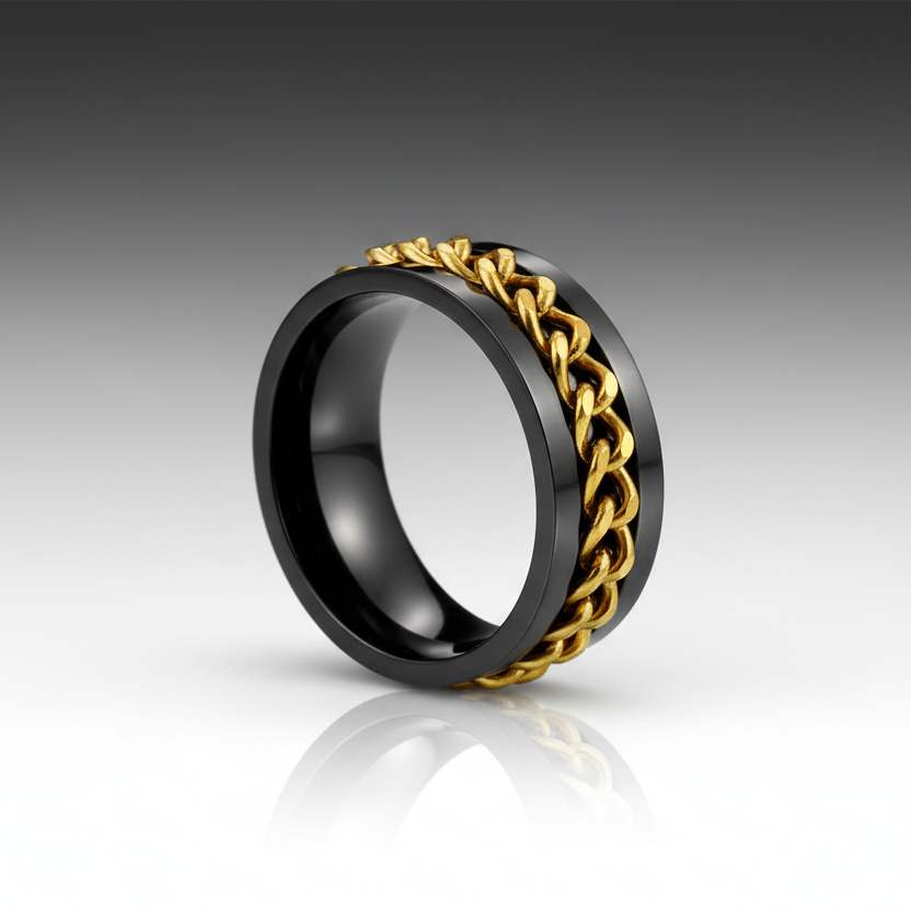 Chain Spinner Stainless Steel Ring