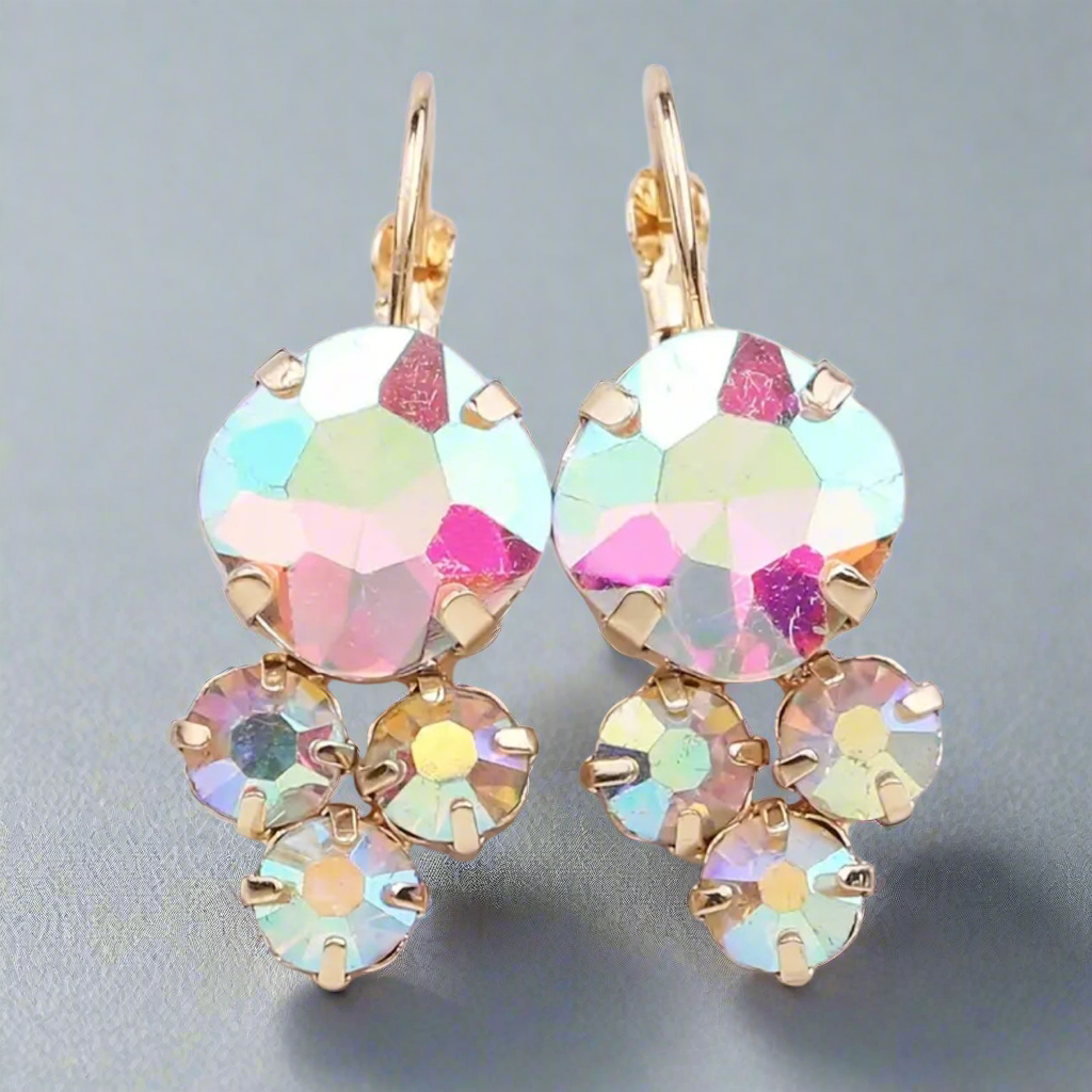 Color Rich Dangle Earrings-Round