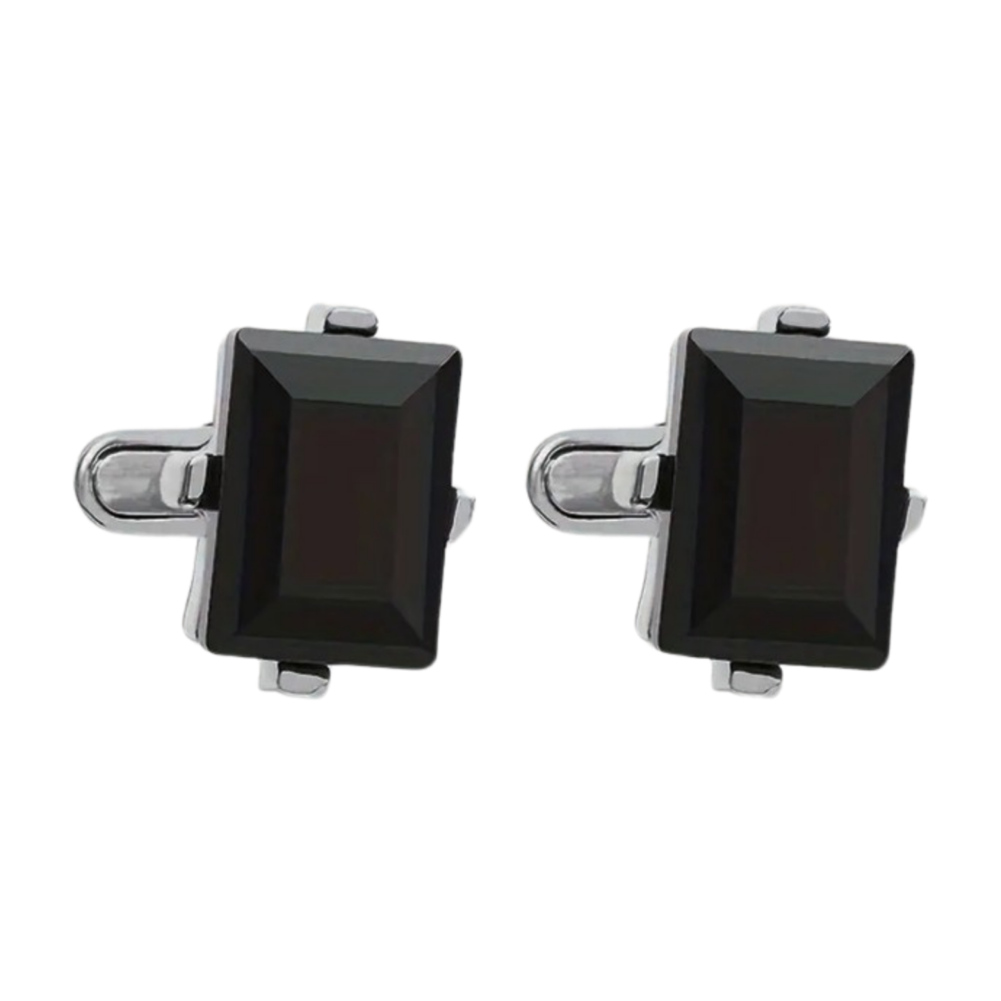 Black Rhinestone Cufflinks