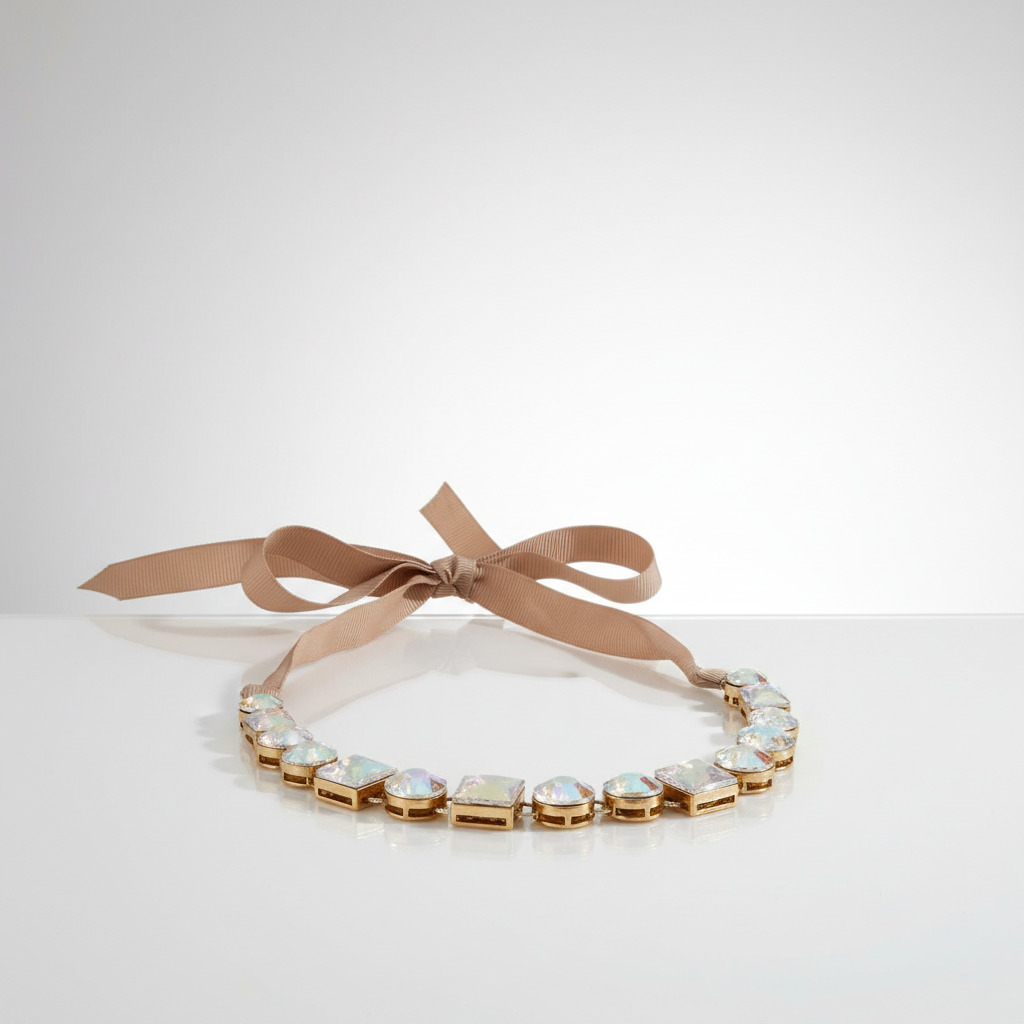 Iridescent Ribbon Necklace
