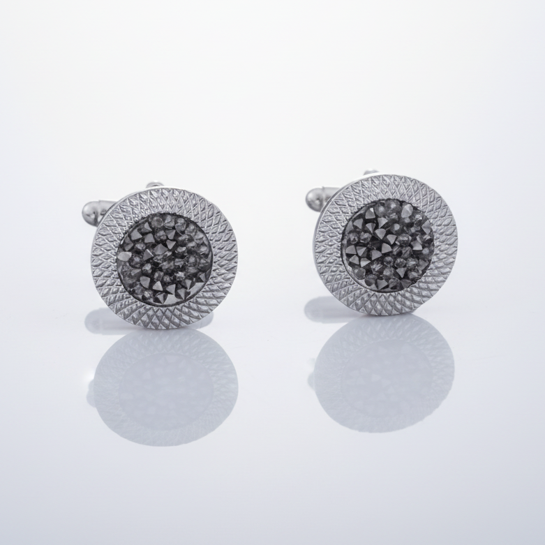 Glittery Black Cufflinks