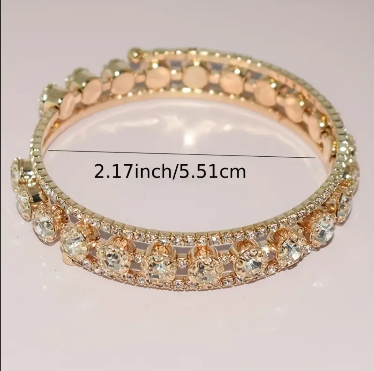 Clear Rose Gold Flexible Bracelet