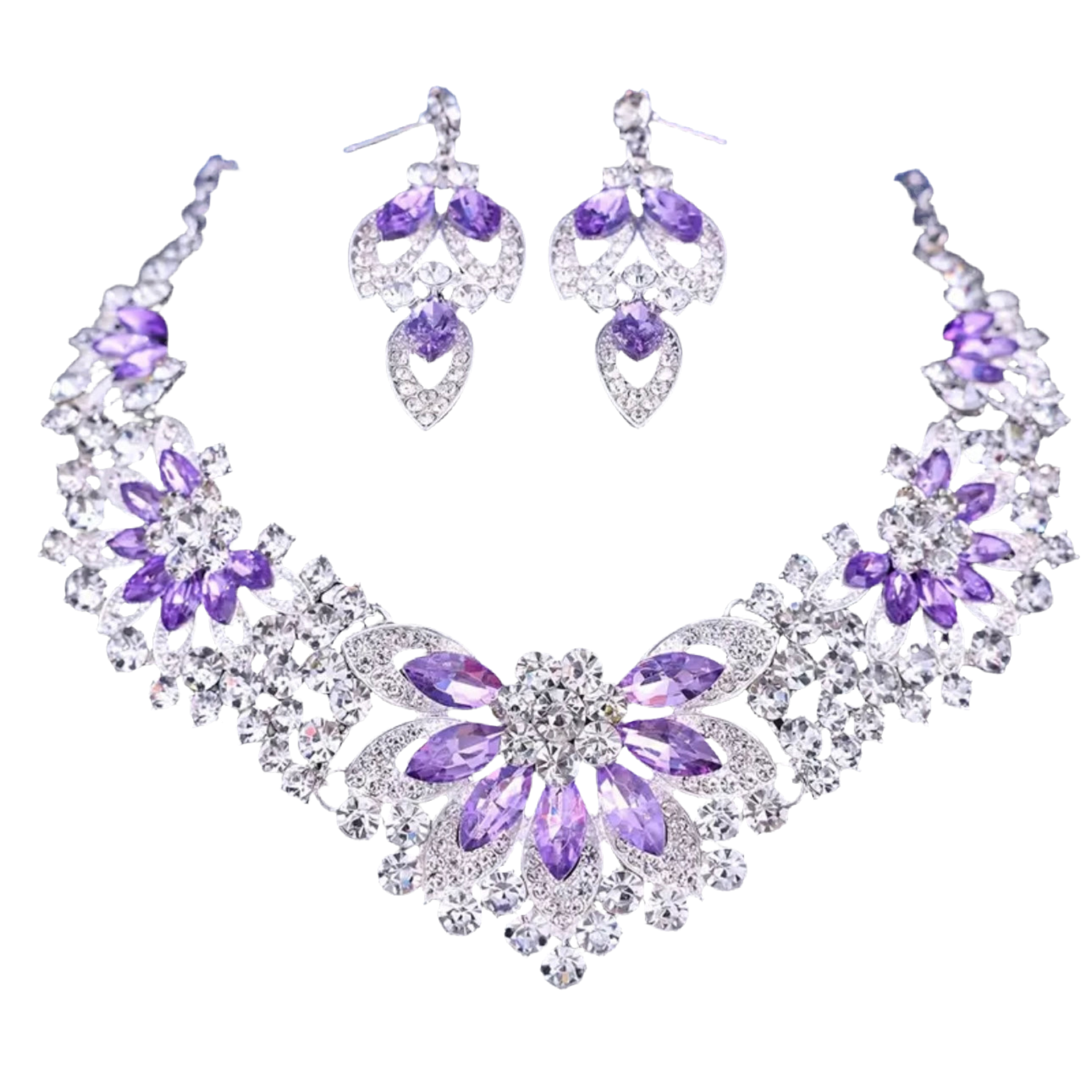 Intricate Floral Jewelry Set